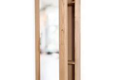 Oak Tall Mirror Cabinet 17 Oak Tall Mirror Cabinet -Cozy Home Shop FC Oak Tall Mirror Cabinet 11