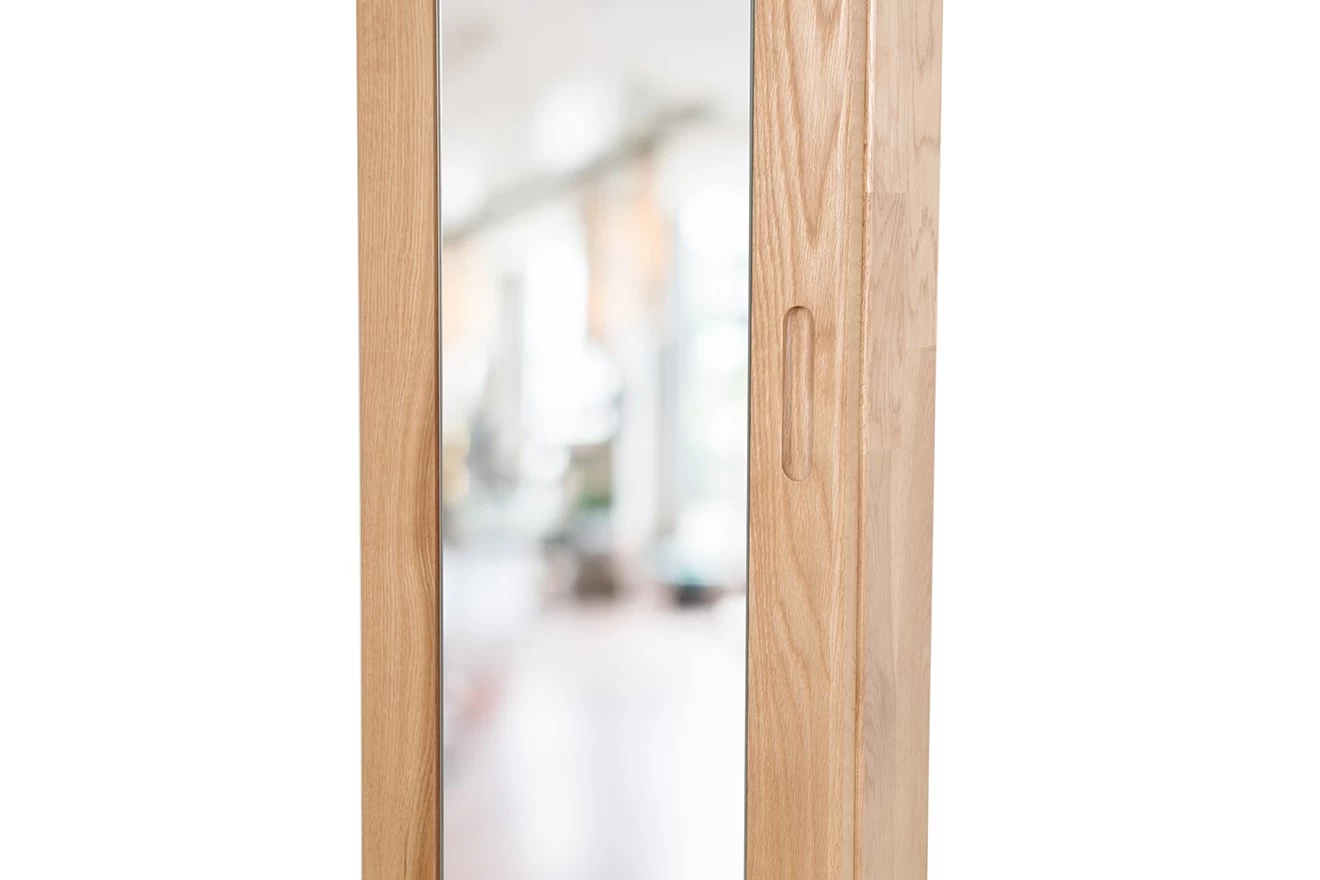 Oak Tall Mirror Cabinet 7 Oak Tall Mirror Cabinet - Image 7
