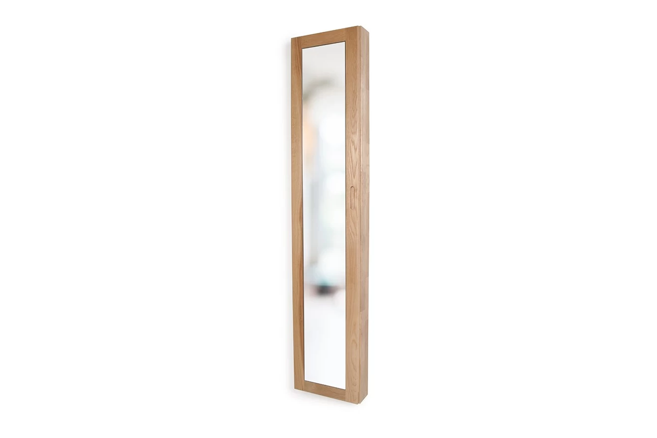 Oak Tall Mirror Cabinet 1 Oak Tall Mirror Cabinet
