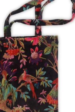 Velvet Paradise Tote Bag (Midnight Blue) -Cozy Home Shop FC Paradise Tote Bag Midnight Blue