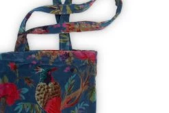 Velvet Paradise Tote Bag (Oslo Blue) -Cozy Home Shop FC Paradise Tote Bag Oslo Blue 1