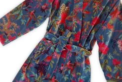 Paradise Velvet Robe (Oslo Blue) -Cozy Home Shop FC Paradise Velvet Robe Oslo Blue 1