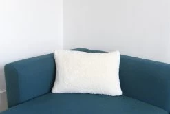 Faux Sheepskin Cushion (40x60cm) -Cozy Home Shop FC Quilted Velvet Cushion Cover Oslo Blue 4