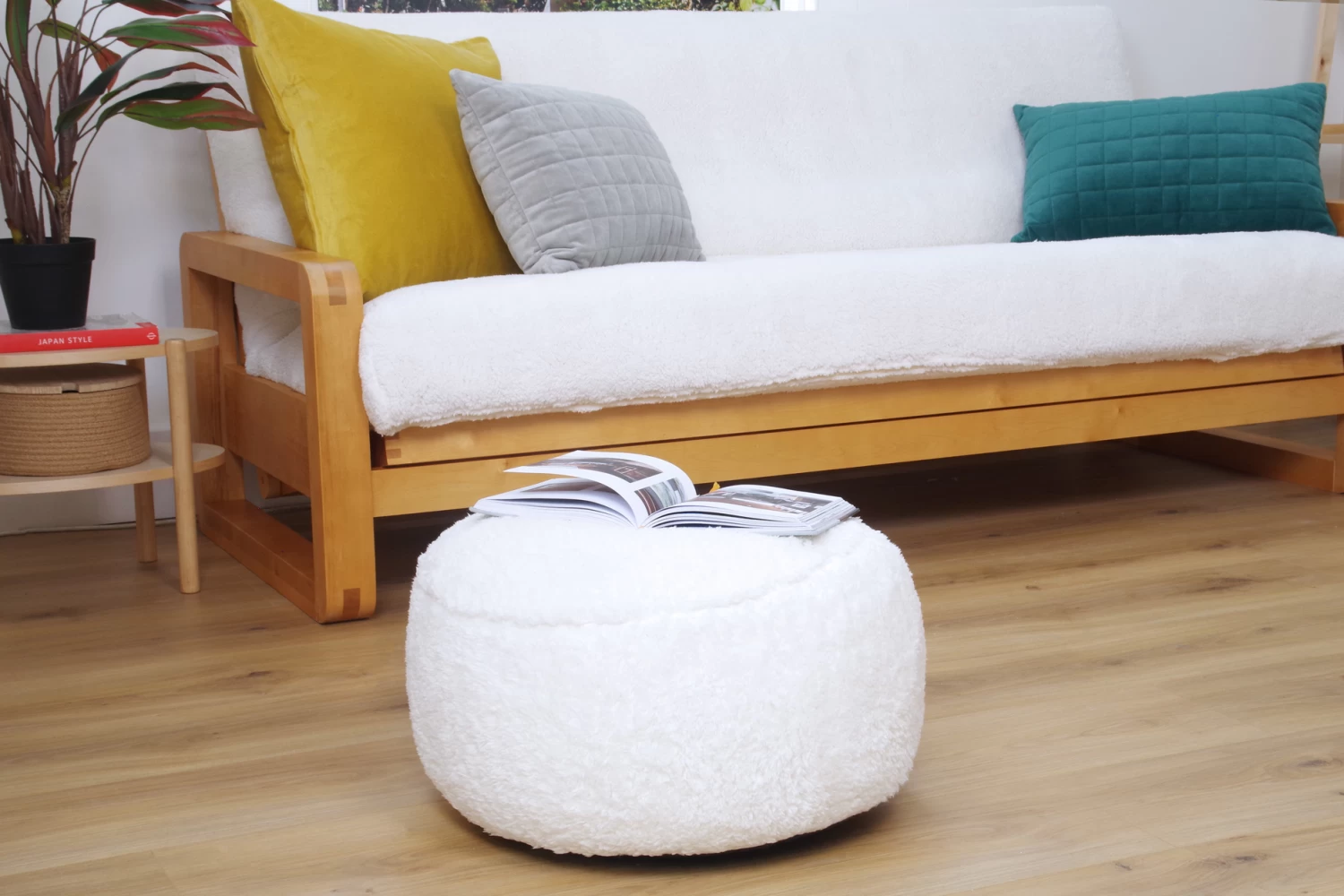 Faux Sheepskin Inflatable Footstool 5 Faux Sheepskin Inflatable Footstool - Image 5