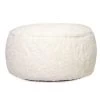Faux Sheepskin Inflatable Footstool
