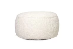 Faux Sheepskin Inflatable Footstool