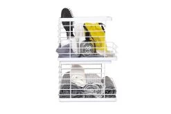 Stackable Pannier Wire Basket (White) -Cozy Home Shop FC Stackable Pannier Wire Basket White 13