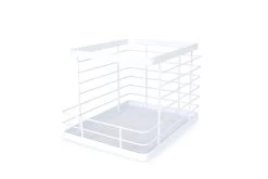 Stackable Pannier Wire Basket (White) -Cozy Home Shop FC Stackable Pannier Wire Basket White 4