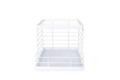Stackable Pannier Wire Basket (White) -Cozy Home Shop FC Stackable Pannier Wire Basket White 5