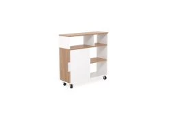 Tokyo Slim Cabinet White & Oak Veneer