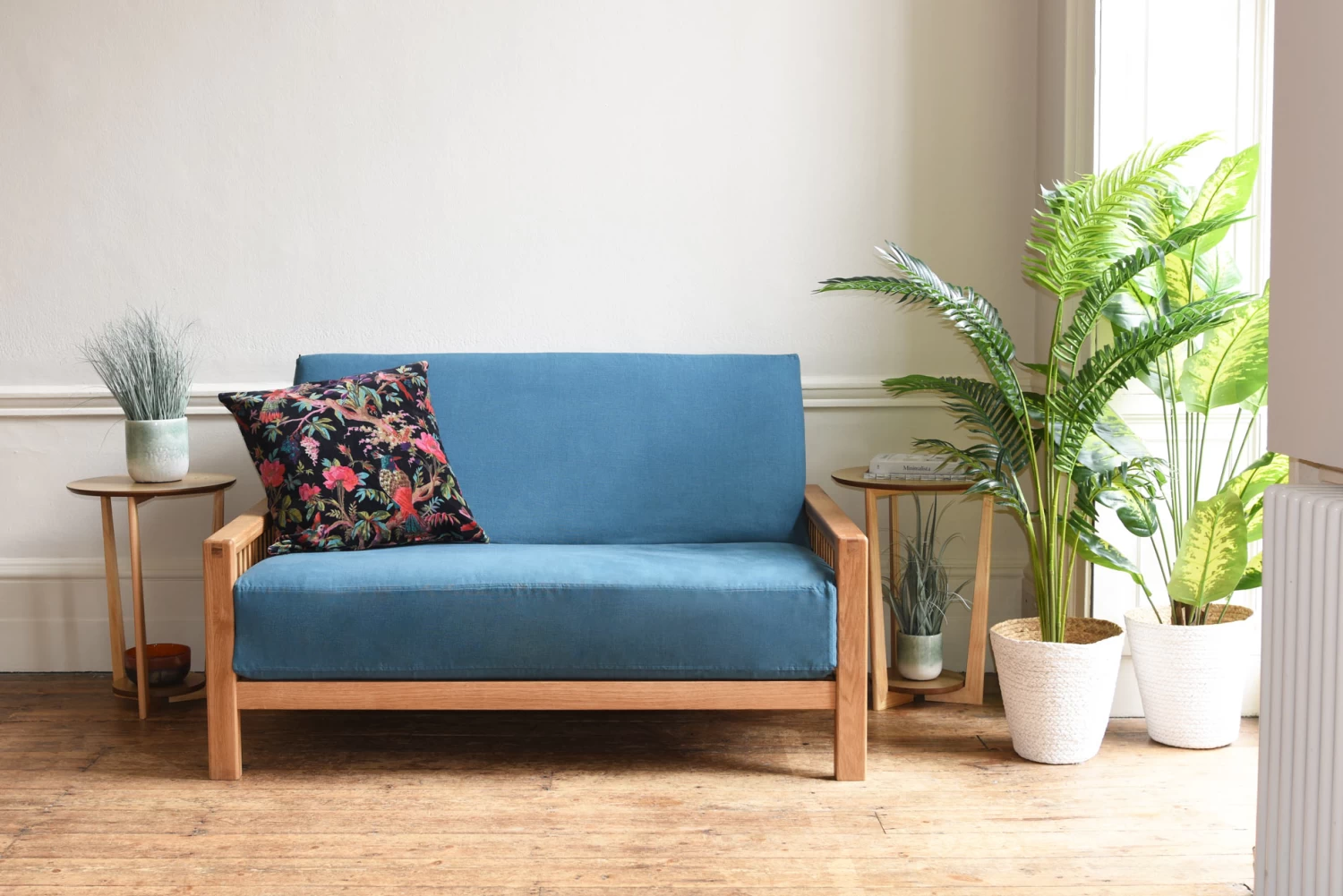 Rondo - 2 Seater Solid Oak Sofa Bed 2 Rondo - 2 Seater Solid Oak Sofa Bed - Image 2