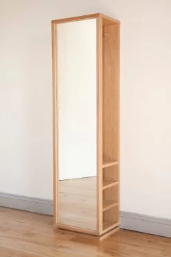 Oak Storage Mirror