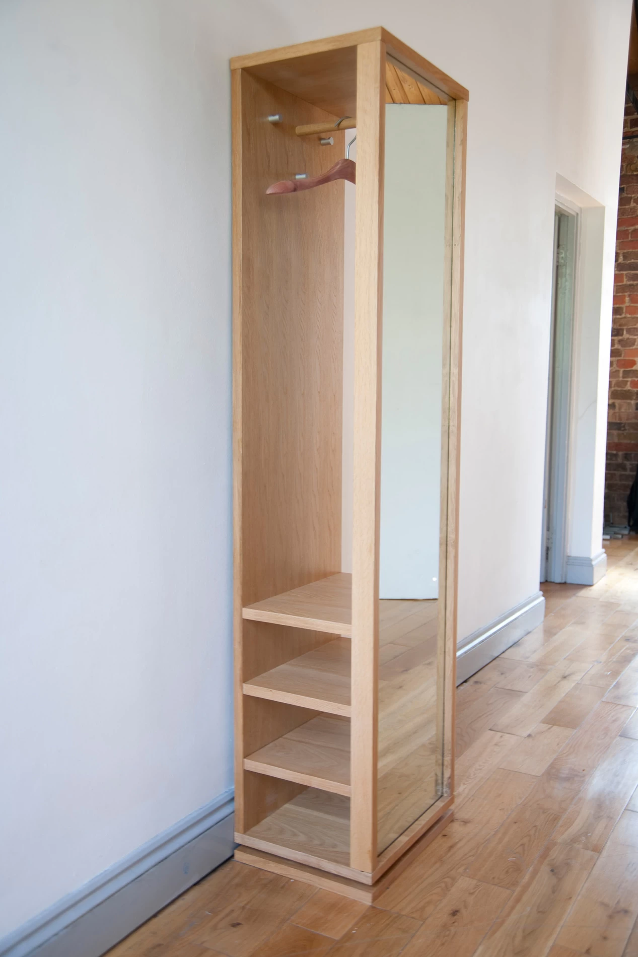 Oak Storage Mirror 2 Oak Storage Mirror - Image 2