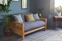 Oke - 2 Seater Solid Oak Sofa Bed -Cozy Home Shop FutonCompanyJune2018 120180606 0307