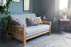 Oke - 2 Seater Solid Oak Sofa Bed -Cozy Home Shop FutonCompanyJune2018 120180606 0350