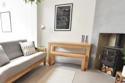 Oak Console Bench 110cm 6 Oak Console Bench 110cm -Cozy Home Shop FutonCompanyJune2018 220180607 1193