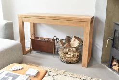 Oak Console Table -Cozy Home Shop FutonCompanyJune2018 220180607 1389