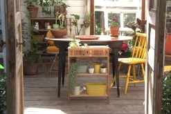 Walnut Hana Plant Stand -Cozy Home Shop Hana Walnut Plant Stand Bromley LS 2