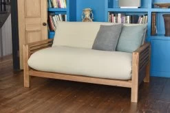 Horizon - 2 Seater Solid Oak Sofa Bed -Cozy Home Shop Horizon Oak lifestyle image