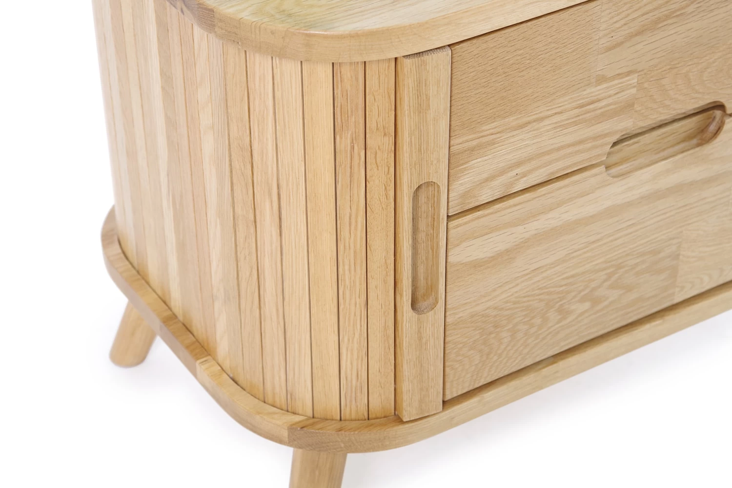 Oak Tall Tambour Mirror 12 Oak Tall Tambour Mirror - Image 12