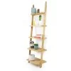 Oak Leaning Ladder Shelves