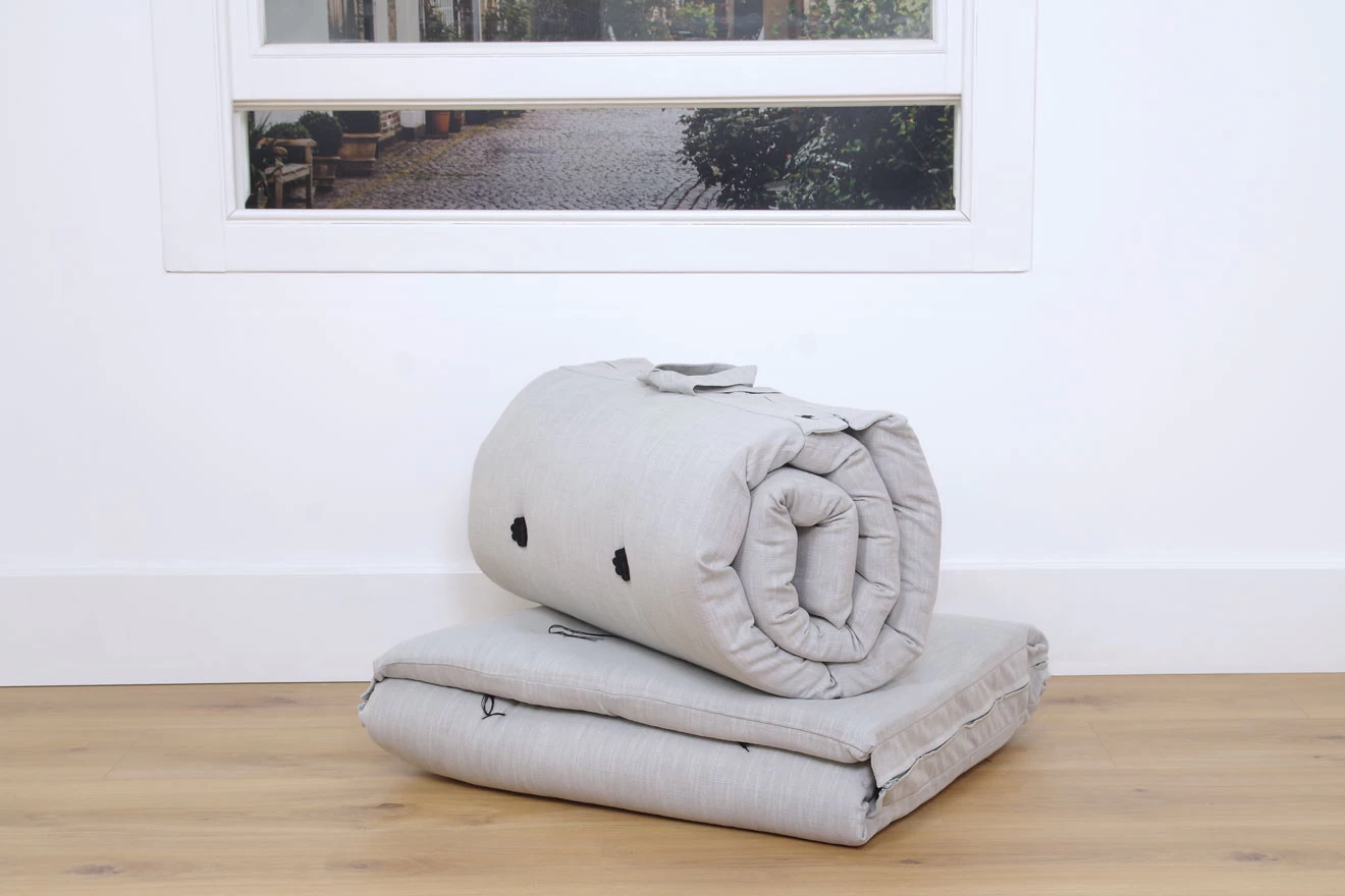 Zip Up Bed - Pebble Grey Coast Weave 7 Zip Up Bed - Pebble Grey Coast Weave - Image 7