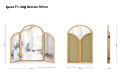 Igusa Folding Dresser Mirror -Cozy Home Shop Igusa Folding Dresser Mirror