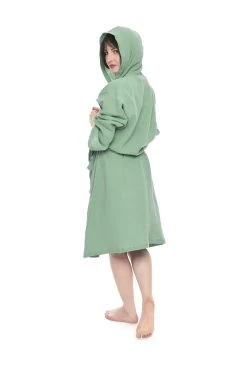 Itoko Cotton Bathrobe -Cozy Home Shop Itoko Robe Green 8