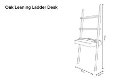 Oak LeaningLadder Desk -Cozy Home Shop Ladder Desk 71an 7x