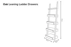 Oak Leaning Ladder Drawers -Cozy Home Shop Ladder Drawers rwlg ld