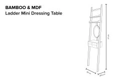 Bamboo & MDF Leaning Ladder Mini Dressing Table -Cozy Home Shop Ladder Mini Dressing table