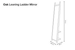 Oak Leaning Ladder Mirror -Cozy Home Shop Ladder Mirror 97o7 nf