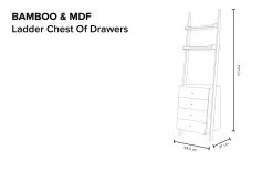 Bamboo & MDF Leaning Ladder Chest Of Drawers -Cozy Home Shop Ladder chest of drawers