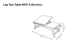 Laptop Table (Fired Brick) 7 Laptop Table (Fired Brick) -Cozy Home Shop Laptop MDF bamboo 4yxp jr 1