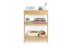 Oak Laya Leaning Ladder Shelves With Drawer -Cozy Home Shop Laya Leaning Shelves with drawer 4