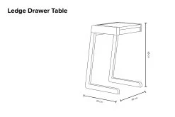 LedgeDrawer Table (oak) -Cozy Home Shop Ledge drawer table