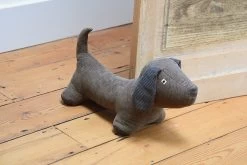 Grey Dog Door Stop