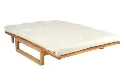 Loop - 2 Seater Solid Oak Double Sofa Bed -Cozy Home Shop Loop trifold double oak as bed