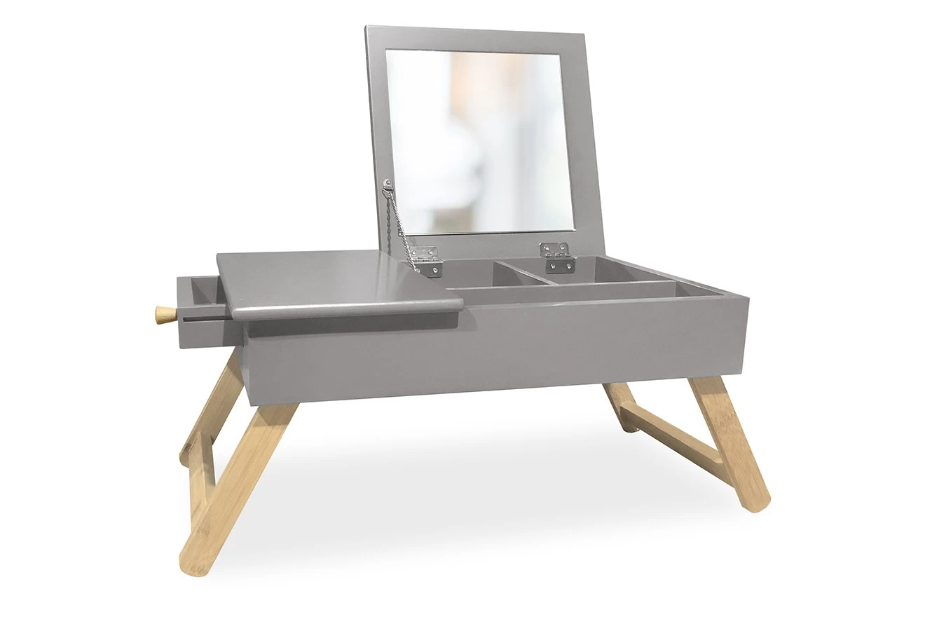 Muse Lap Top Dressing Table (Wild Dove Grey) 1 Muse Lap Top Dressing Table (Wild Dove Grey)