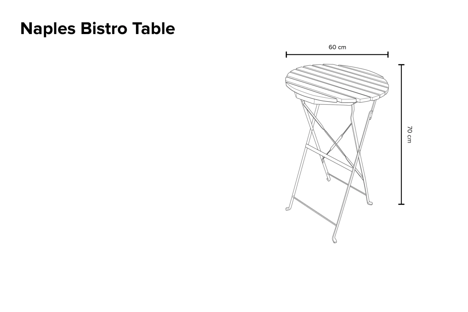 Naples Folding Bistro Table 15 Naples Folding Bistro Table - Image 15