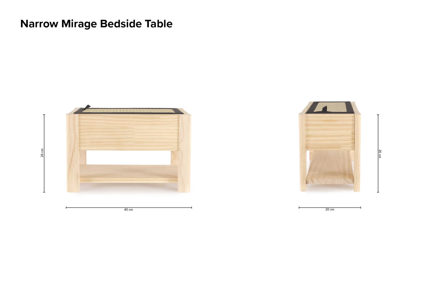 Narrow Mirage Bedside Table 8 Narrow Mirage Bedside Table - Image 8