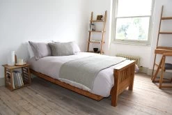 Oke - 3 Seater Sofa Bed Solid Oak -Cozy Home Shop OKE Bifold Sofa Clay LS