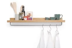 Oak Deep Picture Rail With Hanging Rail (80cm)