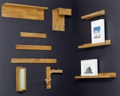 Large Oak Picture Rail (80cm) -Cozy Home Shop Oak hanging hooks group shot142375027054dcb47e8a111 gpis hr