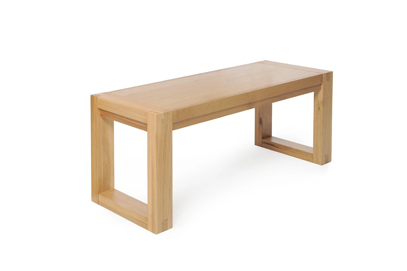 Oak Console Bench 110cm 1 Oak Console Bench 110cm