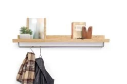 Oak Deep Picture Rail With Hanging Rail (80cm) -Cozy Home Shop Oak Deep Rail with Hanging Bar 80cm 5