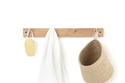 Cozy Home Shop -Cozy Home Shop Oak Four Hook Rail 4