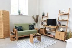 Oak Leaning TV Unit -Cozy Home Shop Oak Leaning TV Unit Luxe LS 2