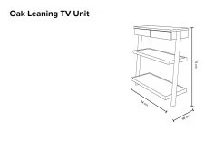 Oak Leaning TV Unit -Cozy Home Shop Oak Leaning TV unit