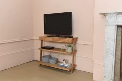 Oak Leaning TV Unit -Cozy Home Shop Oak Leaning Tv Unit WH